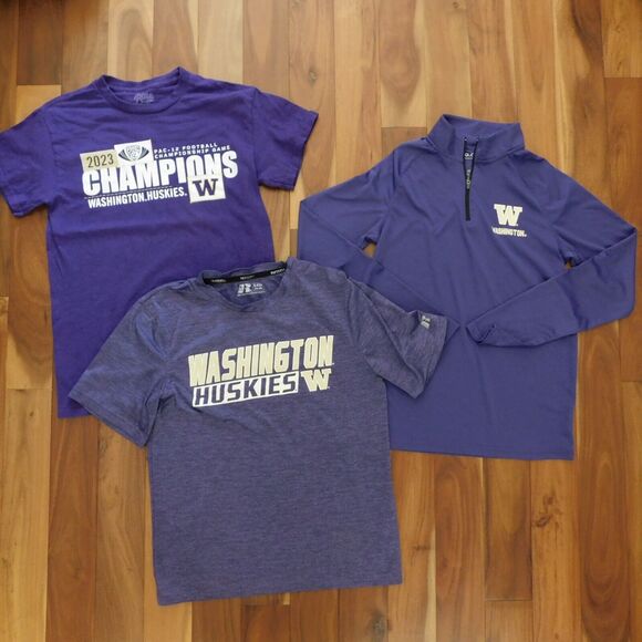 UW Washington Huskies Shirts Athletic Champion Colosseum Russel 16/18 Youth LOT - Picture 14 of 15